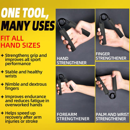 CRAZYROPE Hand Grip Antebrazo Ejercitar, Paquete De 4 O 6, 22.5 Kg - 157.5 Kg Fortalecedor De Agarre, Ejercitador De Manos Para Antebrazo Fortalecer Y Rehabilitacion Mano